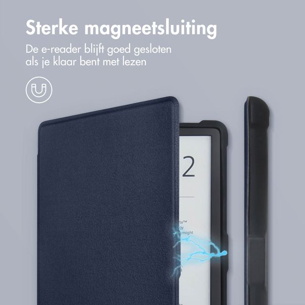 imoshion Slim Soft Case Bookcase Pocketbook Touch Lux 5 / HD 3 / Basic Lux 4 / Vivlio Lux 5 - Donkerblauw