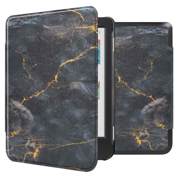 imoshion Design Slim Hard Case Sleepcover Kobo Clara Colour / Kobo Clara BW - Black Marble