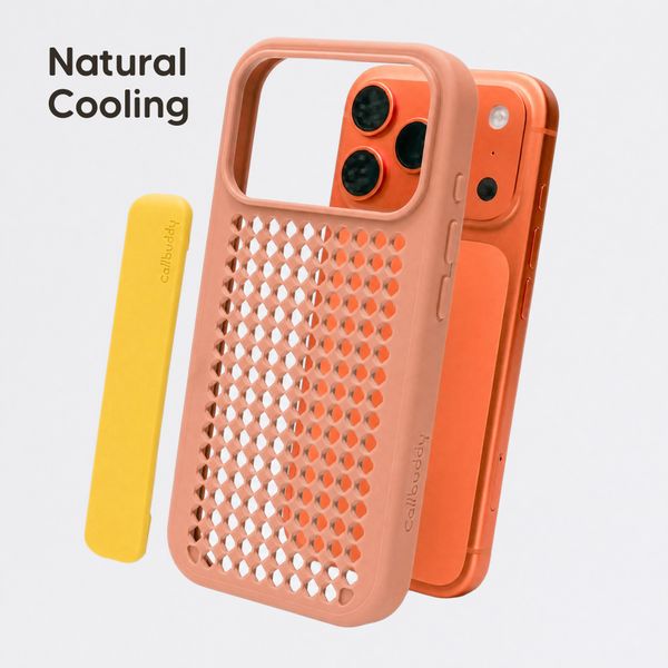 Callbuddy Hoesje met Strap Apple iPhone 17 Pro - Coral Pop