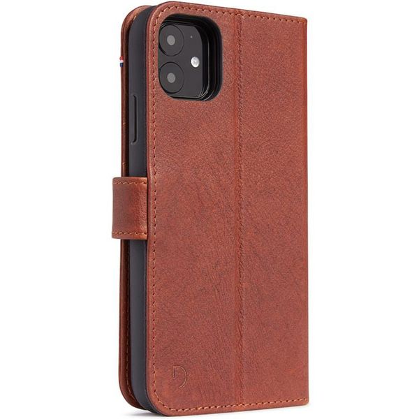 Decoded 2 in 1 Leather Bookcase iPhone 11 - Bruin