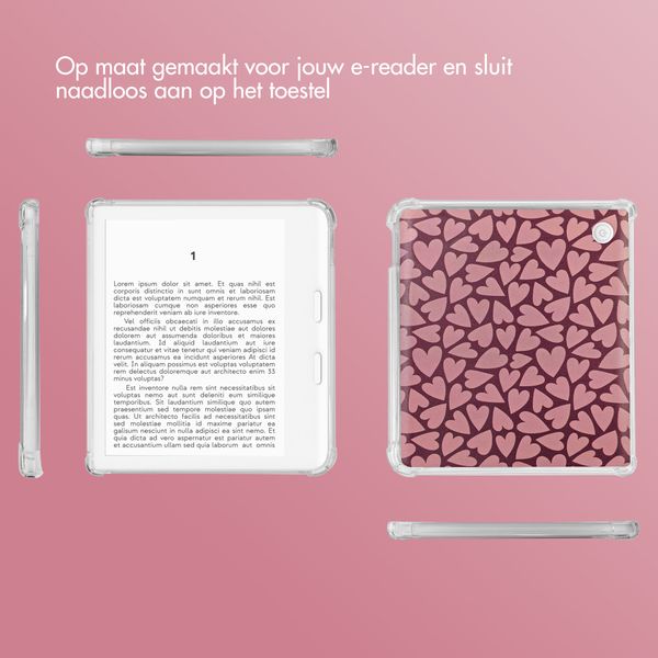 imoshion Design Clear Backcover Kobo Libra Colour - Hearty Blush