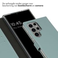 Selencia Echt Leren Bookcase Samsung Galaxy S24 Ultra - Air Blue