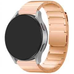 Selencia Stalen magnetisch bandje  - Universeel 22 mm aansluiting - Rosé Goud