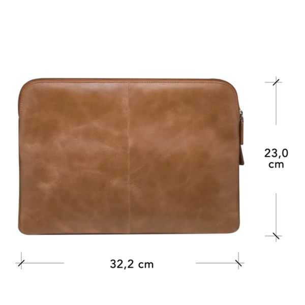 dbramante1928 Skagen Pro+ Sleeve - Laptop hoes 13 inch - Echt leer - MacBook Pro 13 inch / Air 13 inch - Tan