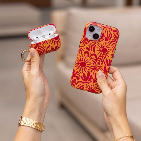 Selencia Vivid case  Apple AirPods 1 / 2 - Tropical Vibes Apricot
