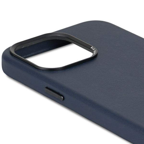 Decoded Leather Backcover MagSafe iPhone 15 Pro - Navy