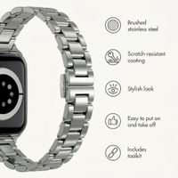 Selencia Slim Steel Link Band Apple Watch | 38/40/41/42 mm - Silver