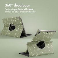 imoshion 360° Draaibare Design Bookcase Apple iPad 9 (2021) 10.2 inch / iPad 8 (2020) 10.2 inch / iPad 7 (2019) 10.2 inch - Green Flowers