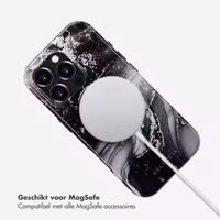 Selencia Vivid Backcover met MagSafe Apple iPhone 16 Pro - Chic Marble Black