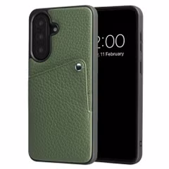 Selencia Riva Backcover met Pashouder Samsung Galaxy A57 (5G) - Sage Green