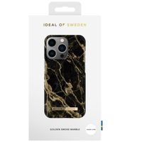 iDeal of Sweden Fashion Backcover iPhone 13 Pro - Golden Smoke Marble