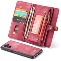 CaseMe Luxe Lederen 2 in 1 Portemonnee Bookcase Samsung Galaxy A13 (5G) / A04s - Rood