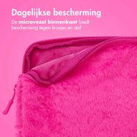 imoshion Fluffy Laptop hoes 15-16 inch - Laptopsleeve - Hot Pink
