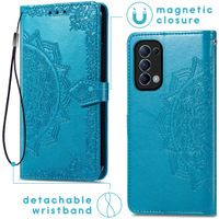 imoshion Mandala Bookcase Oppo Find X3 Lite - Turquoise