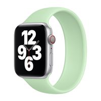 Apple Siliconen solobandje Apple Watch Series 1 - 9 / SE (38/40/41 mm) | Series 10 / 11 (42 mm) - Maat 6 - Pistachio