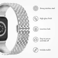 Selencia Steel Dragon Band Apple Watch | 44/45/46/49 mm - Silver