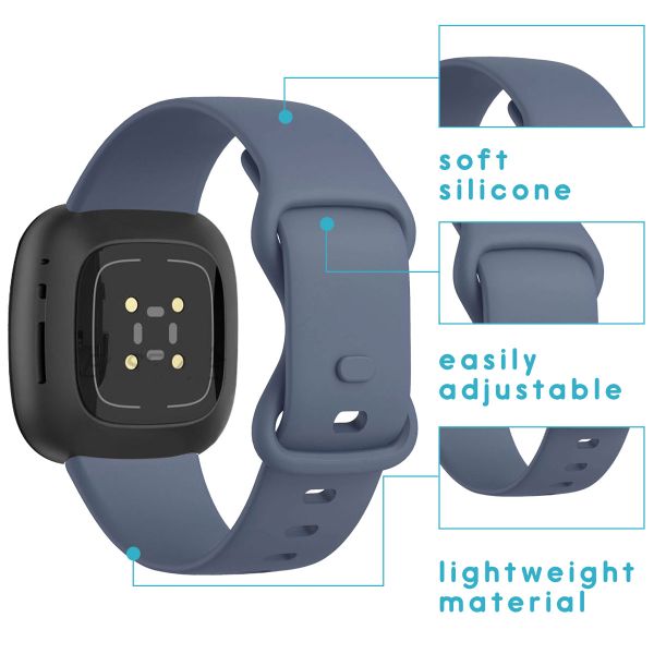 imoshion Siliconen bandje Multipack voor Fitbit Versa 4 / 3 / Sense (2) - Zwart / Groen / Blauw