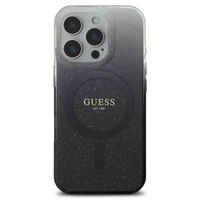 Guess MagSafe IML Glitter Gradient Case Apple iPhone 16 Pro - Zwart