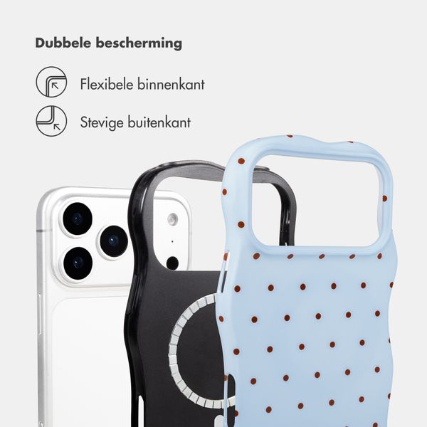 Selencia Vivid Wavy Backcover met MagSafe Apple iPhone 17 Pro - Happy Dots Digital Sky