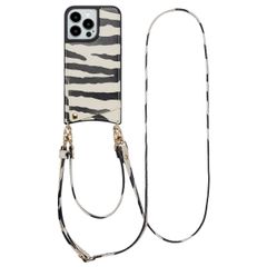 Selencia Nova Phone Case with Cord and Card Holder Apple iPhone 13 Pro - Zazzy Zebra