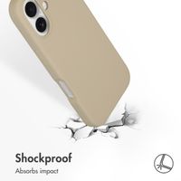 Accezz Liquid Silicone Back Cover with MagSafe Apple iPhone 16 - Stone