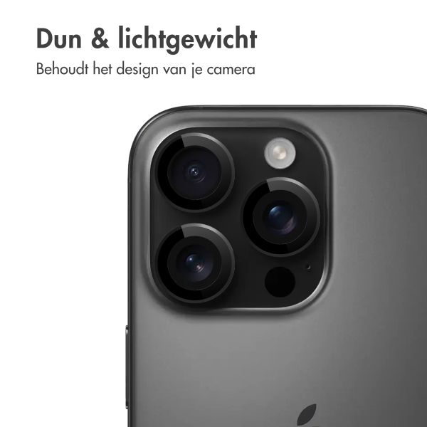 imoshion 2 Pack Camera lens protector iPhone 16 Pro / 16 Pro Max - Zwart / Titanium