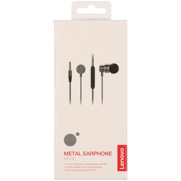 Lenovo HF118 Metal In-Ear Headphones - Rood