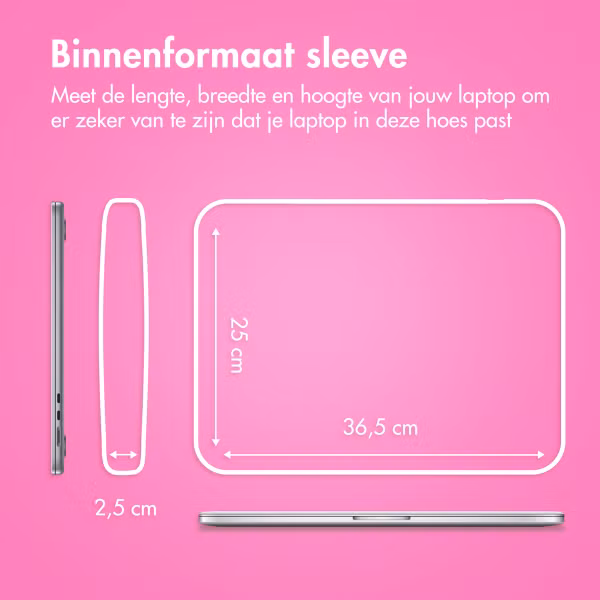 imoshion Fluffy Laptop hoes 15-16 inch - Laptopsleeve - Hot Pink