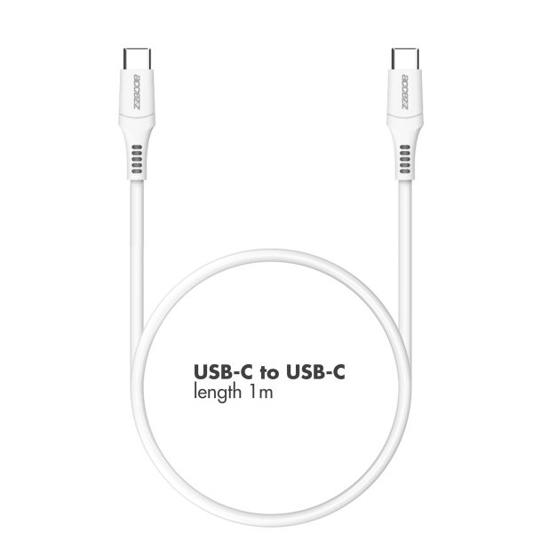 Accezz USB-C to USB-C Cable - 1 Metre - White