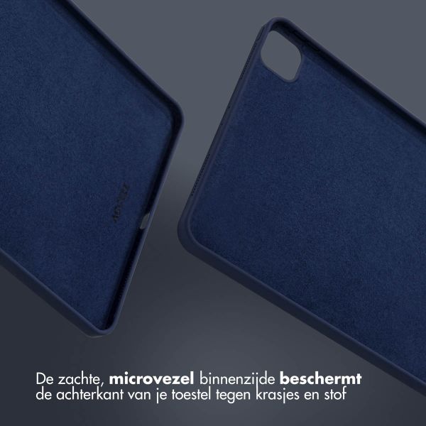 Accezz Liquid Silicone Backcover met penhouder Apple iPad Pro 11 (2022 / 2021 / 2020 / 2018) - Donkerblauw