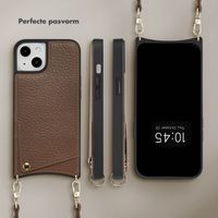 Selencia Nova Telefoonhoes met Koord en Pashouder Apple iPhone 14 / 13 - Mocha Brown