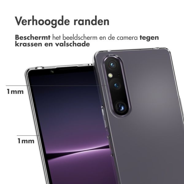 Accezz Clear Backcover Sony Xperia 1 V - Transparant