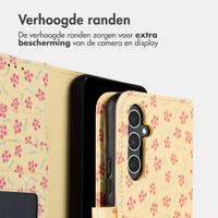 imoshion Design Bookcase Samsung Galaxy A55 - Sunny Yellow Petite Flowers