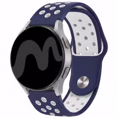 imoshion Siliconen sportbandje  - Universeel 20 mm aansluiting - Dark Blue & White