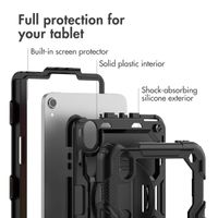 Accezz Rugged Back Cover with shoulder strap Apple iPad Mini 7 (2024) / iPad Mini 6 (2021) - Black