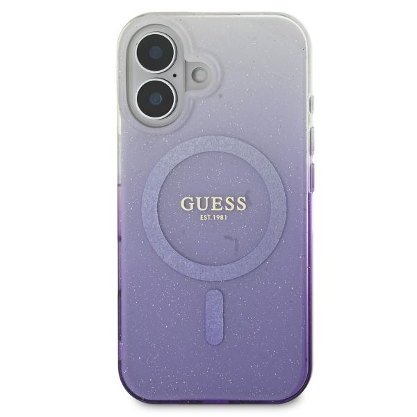 Guess MagSafe IML Glitter Gradient Case iPhone 16 - Purple