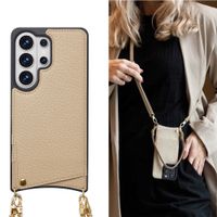 Selencia Nova Phone Case with Cord and Card Holder Samsung Galaxy S26 Ultra - Beige