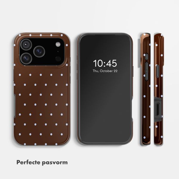 Selencia Vivid Backcover Apple iPhone 17 Pro Max - Happy Dots Chocolate