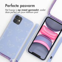 imoshion Siliconen design hoesje met koord iPhone 11 - Butterfly