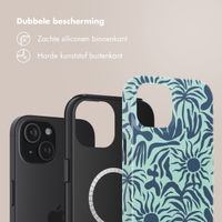 Selencia Vivid Backcover met MagSafe Apple iPhone 15 - Tropical Vibes Light Blue