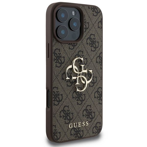 Guess 4G Metal Logo Backcover iPhone 16 Pro - Bruin