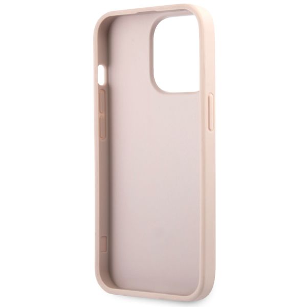 Guess 4G Metal Logo Backcover Apple iPhone 13 Pro - Roze & Goud