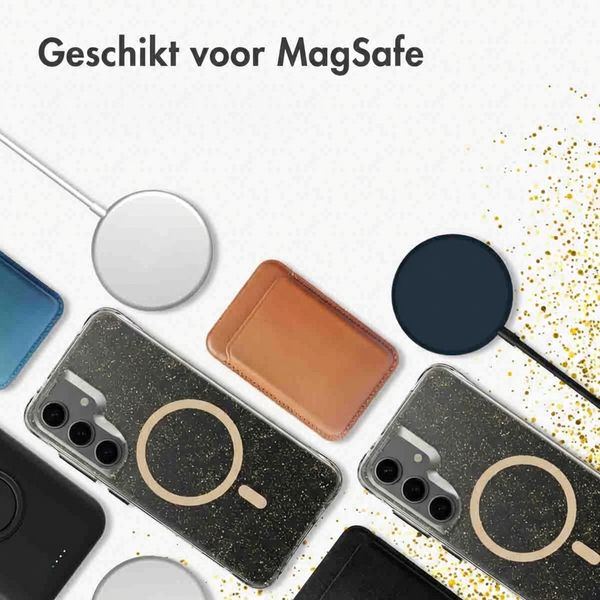 imoshion Clear Glitter Backcover met MagSafe Samsung Galaxy S24 - Goud