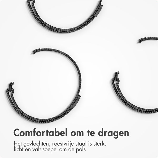 imoshion Milanees magnetisch bandje Xiaomi Smart Band 9 / 8 Pro / Redmi Watch 6 / 5 / 4 - Zwart