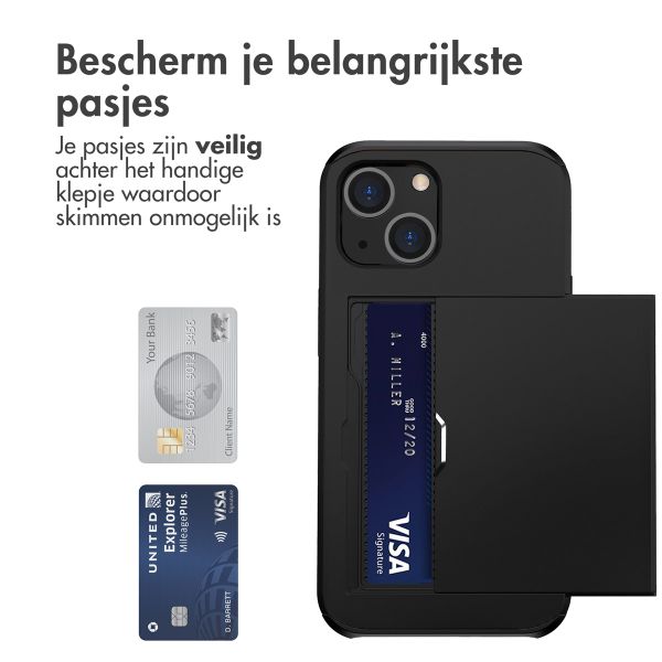 imoshion Backcover met pasjeshouder iPhone 14 Plus - Zwart