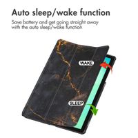 imoshion Design Trifold Case Samsung Galaxy Tab A11 Plus - Black Marble