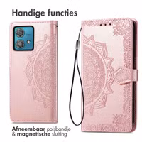 imoshion Mandala Bookcase Motorola Edge 40 Neo - Rosé Goud