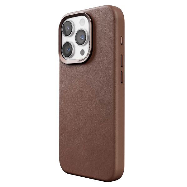 Woodcessories Bio Leather Case MagSafe iPhone 15 Pro - Bruin