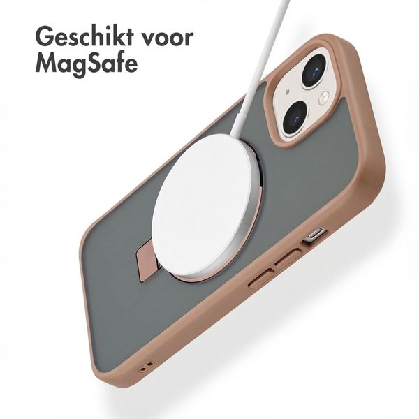 Accezz Ring Stand Backcover met MagSafe Apple iPhone 15 - Bruin