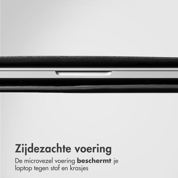 Accezz Leather Laptop hoes Apple MacBook 14 inch - Laptopsleeve - Zwart